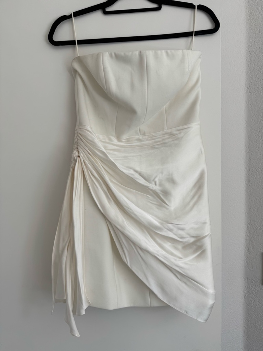 cinq a sept Kennith Sash Mini Dress in Ivory